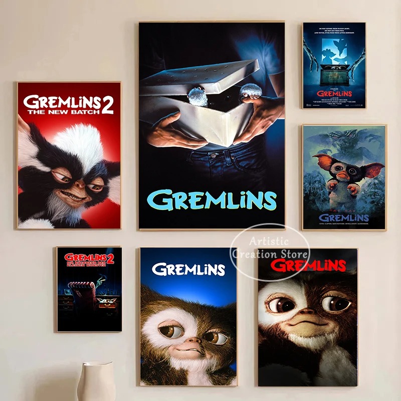 Home Cinema Design - Klasik film Gremlins Poster sanat tuval