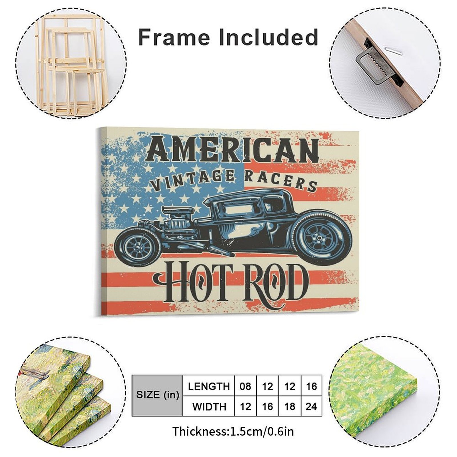 Amerikan Hot Rod Tuval Boyama  - Home Cinema Design incelemesi ve fiyatı