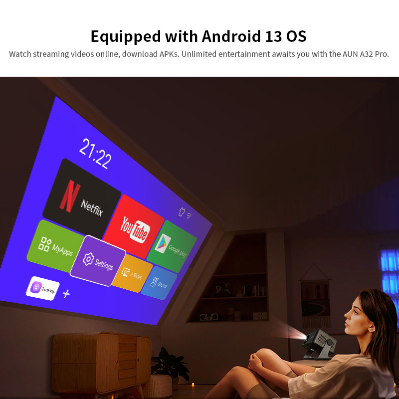 AUN A32 Pro Android 13 Projekt - Home Cinema Focal incelemesi ve fiyatı