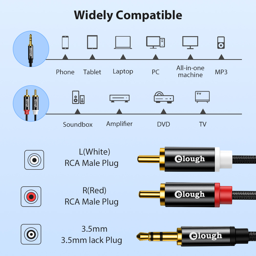Elough RCA kablosu AUX RCA hop - Home Cinema Furniture incelemesi ve fiyatı