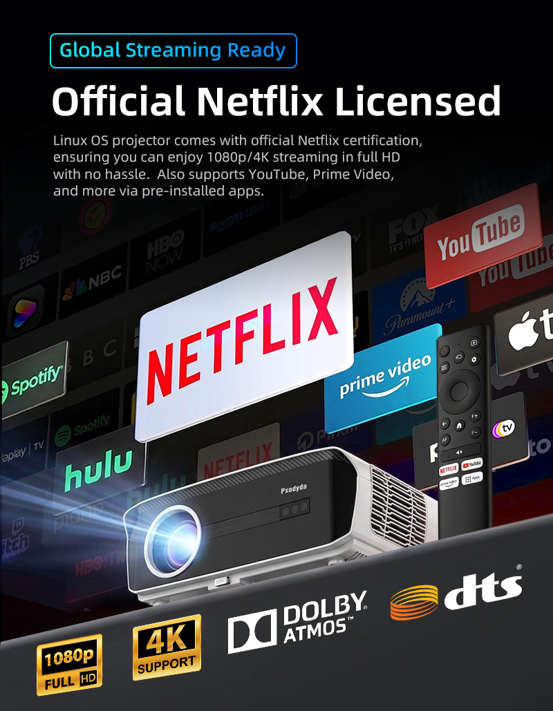 Yerel 1080P 1850ANSI Işınlı Ta - Netflix Home Cinema incelemesi ve fiyatı
